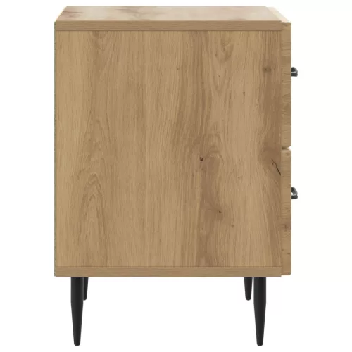  Éjjeliszekrény fiókkal 2 pcs Kézműves Tölgy 43 x 34,5 x 47,5 cm