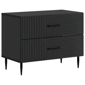    Éjjeliszekrény fiókkal Fekete 62 x 34,5 x 47,5 cm Szerelt Fa