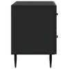  Éjjeliszekrény fiókkal Fekete 62 x 34,5 x 47,5 cm Szerelt Fa