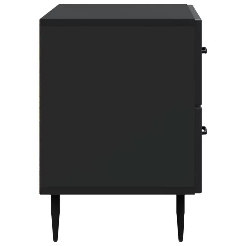  Éjjeliszekrény fiókkal Fekete 62 x 34,5 x 47,5 cm Szerelt Fa