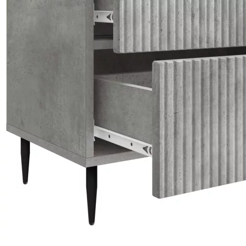  Éjjeliszekrény Betonszürke 62 x 34,5 x 47,5 cm Szerelt Fa