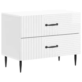    Éjjeliszekrény Magasfényű Fehér 62 x 34,5 x 47,5 cm Szerelt Fa