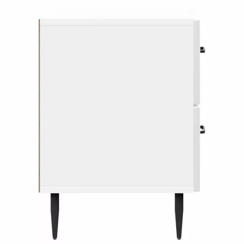  Éjjeliszekrény Magasfényű Fehér 62 x 34,5 x 47,5 cm Szerelt Fa