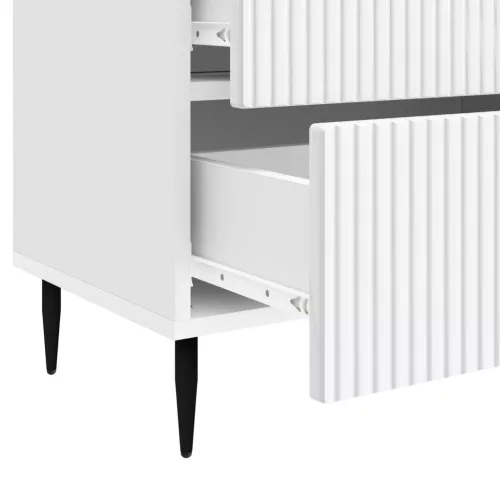  Éjjeliszekrény Magasfényű Fehér 62 x 34,5 x 47,5 cm Szerelt Fa