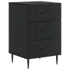  Éjjeliszekrény fiókkal Fekete 43 x 41 x 66,5 cm Szerelt Fa