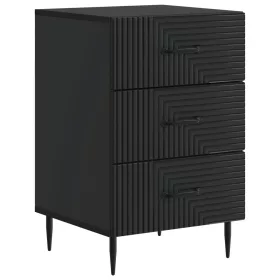    Éjjeliszekrény fiókkal Fekete 43 x 41 x 66,5 cm Szerelt Fa