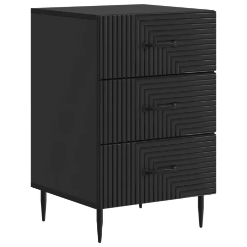  Éjjeliszekrény fiókkal Fekete 43 x 41 x 66,5 cm Szerelt Fa