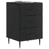  Éjjeliszekrény fiókkal Fekete 43 x 41 x 66,5 cm Szerelt Fa