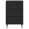 Éjjeliszekrény fiókkal Fekete 43 x 41 x 66,5 cm Szerelt Fa