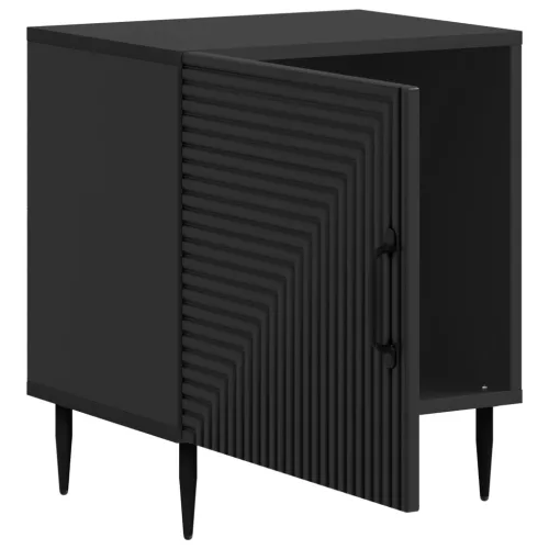  Éjjeliszekrény Fekete 43 x 34,5 x 50 cm Szerelt Fa