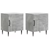  Éjjeliszekrény 2 pcs Betonszürke 43 x 34,5 x 50 cm Szerelt Fa