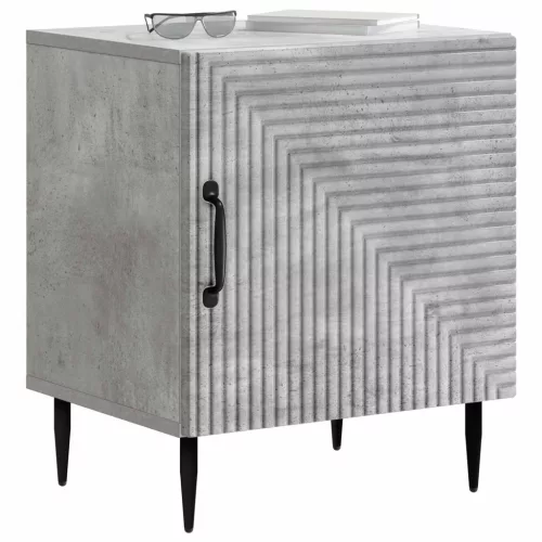  Éjjeliszekrény 2 pcs Betonszürke 43 x 34,5 x 50 cm Szerelt Fa