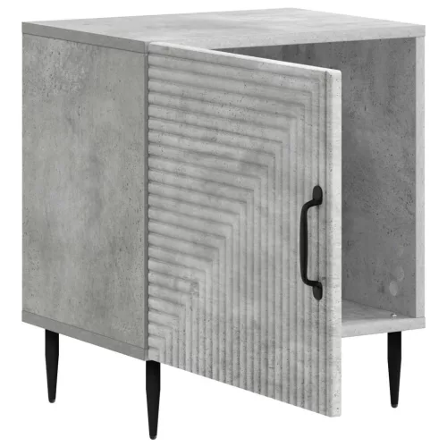  Éjjeliszekrény 2 pcs Betonszürke 43 x 34,5 x 50 cm Szerelt Fa