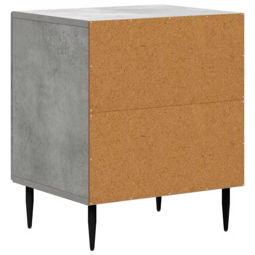  Éjjeliszekrény 2 pcs Betonszürke 43 x 34,5 x 50 cm Szerelt Fa