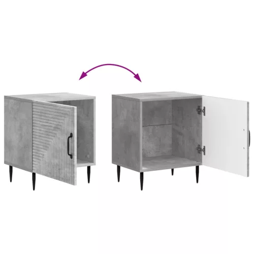 Éjjeliszekrény 2 pcs Betonszürke 43 x 34,5 x 50 cm Szerelt Fa