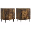 Éjjeliszekrény 2 pcs Füstös Tölgy 43 x 34,5 x 50 cm Szerelt Fa