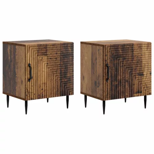  Éjjeliszekrény 2 pcs Antik Fa 43 x 34,5 x 50 cm Szerelt Fa