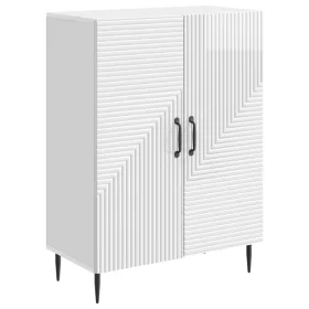  Széf Magasfényű Fehér 66 x 34,5 x 89,5 cm Szerelt Fa