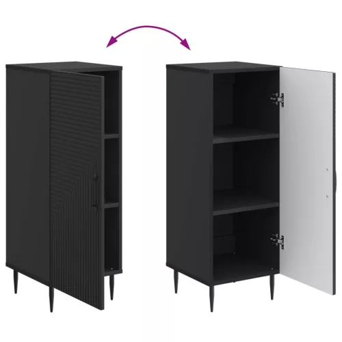  Széf Fekete 33 x 34,5 x 89,5 cm Szerelt Fa