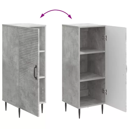  Széf Betonszürke 33 x 34,5 x 89,5 cm Szerelt Fa