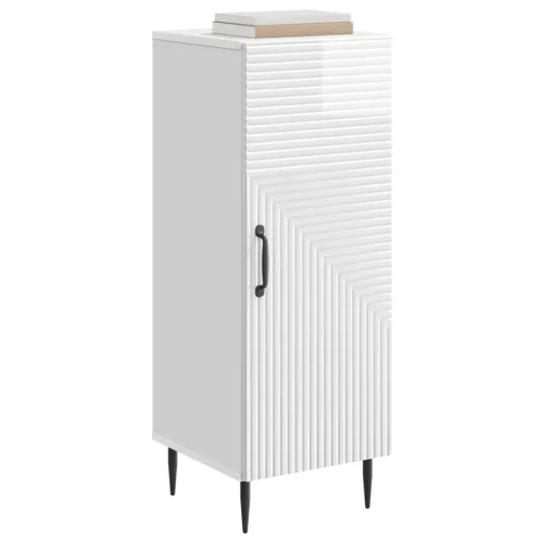  Széf Magasfényű Fehér 33 x 34,5 x 89,5 cm Szerelt Fa