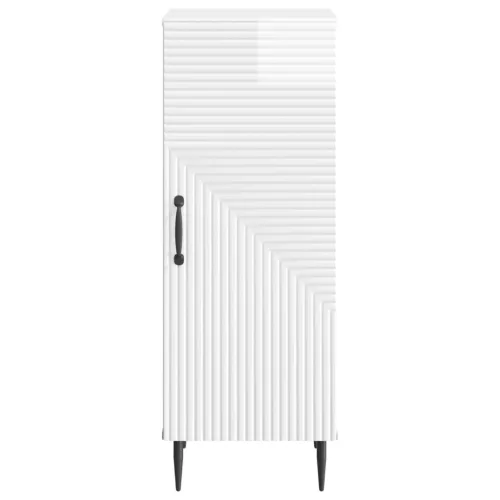  Széf Magasfényű Fehér 33 x 34,5 x 89,5 cm Szerelt Fa