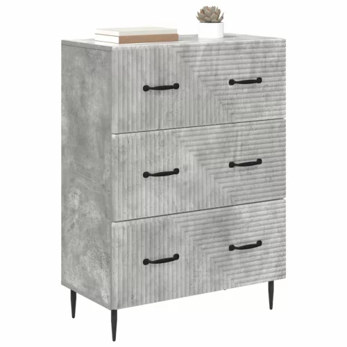  Fiókos szekrény Betonszürke 66 x 34,5 x 89,5 cm Szerelt Fa