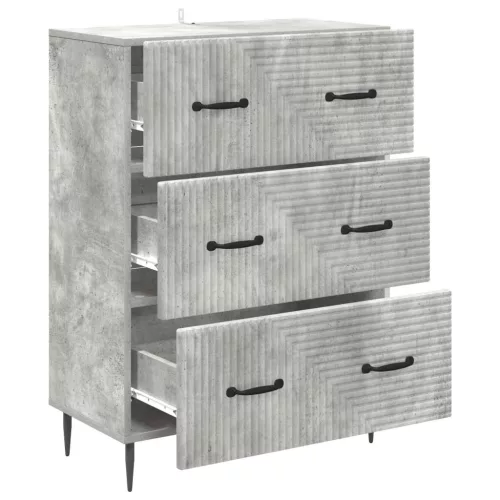  Fiókos szekrény Betonszürke 66 x 34,5 x 89,5 cm Szerelt Fa