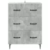  Fiókos szekrény Betonszürke 66 x 34,5 x 89,5 cm Szerelt Fa