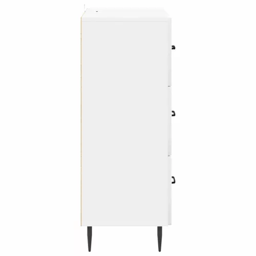  Fiókos szekrény Magasfényű Fehér 66 x 34,5 x 89,5 cm Szerelt Fa