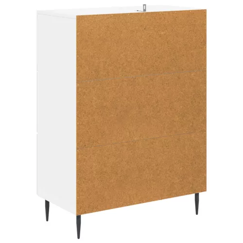  Fiókos szekrény Magasfényű Fehér 66 x 34,5 x 89,5 cm Szerelt Fa