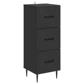  Fiókos szekrény Fekete 33 x 34,5 x 89,5 cm Szerelt Fa