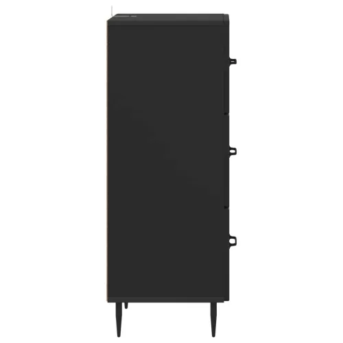  Fiókos szekrény Fekete 33 x 34,5 x 89,5 cm Szerelt Fa