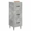  Fiókos szekrény Betonszürke 33 x 34,5 x 89,5 cm Szerelt Fa