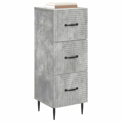  Fiókos szekrény Betonszürke 33 x 34,5 x 89,5 cm Szerelt Fa