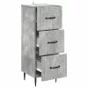  Fiókos szekrény Betonszürke 33 x 34,5 x 89,5 cm Szerelt Fa