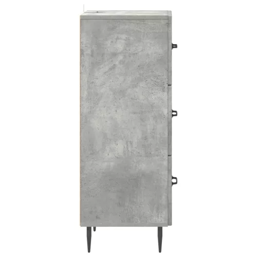  Fiókos szekrény Betonszürke 33 x 34,5 x 89,5 cm Szerelt Fa