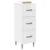  Fiókos szekrény Magasfényű Fehér 33 x 34,5 x 89,5 cm Szerelt Fa