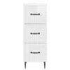  Fiókos szekrény Magasfényű Fehér 33 x 34,5 x 89,5 cm Szerelt Fa