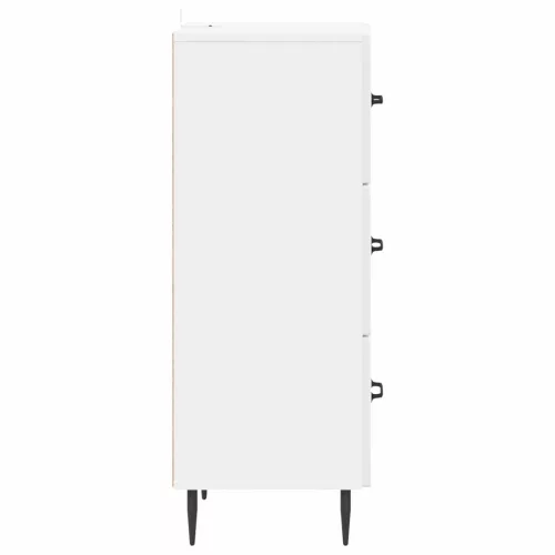  Fiókos szekrény Magasfényű Fehér 33 x 34,5 x 89,5 cm Szerelt Fa