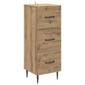    Fiókos szekrény Kézműves Tölgy 33 x 34,5 x 89,5 cm Szerelt Fa