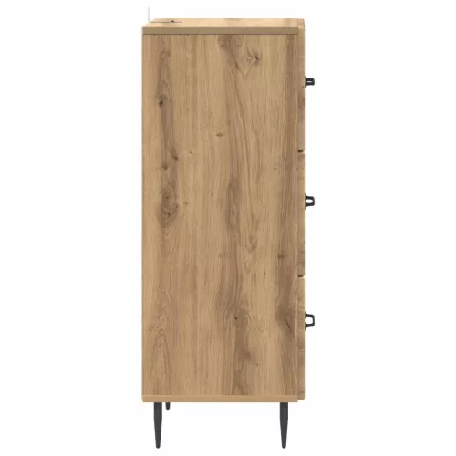  Fiókos szekrény Kézműves Tölgy 33 x 34,5 x 89,5 cm Szerelt Fa