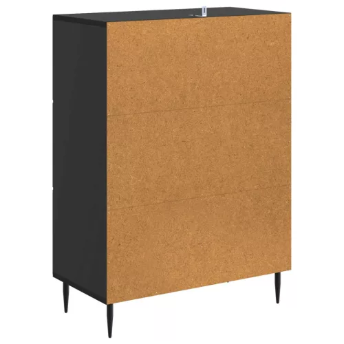  Széf fiókkal Fekete 66 x 34,5 x 89,5 cm Szerelt Fa