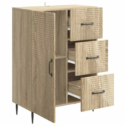  Széf fiókkal Sonoma Tölgy 66 x 34,5 x 89,5 cm Szerelt Fa