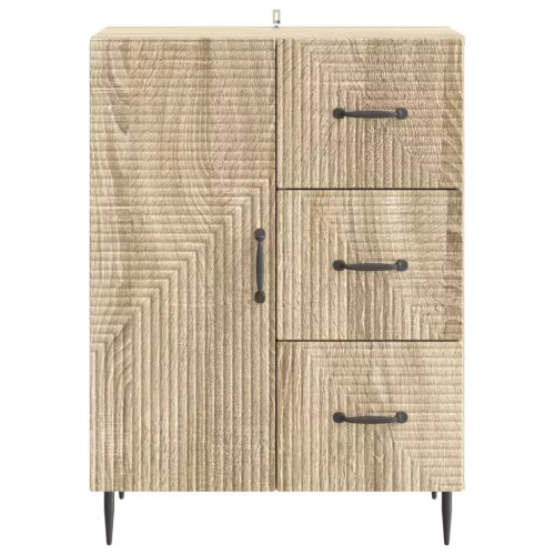  Széf fiókkal Sonoma Tölgy 66 x 34,5 x 89,5 cm Szerelt Fa