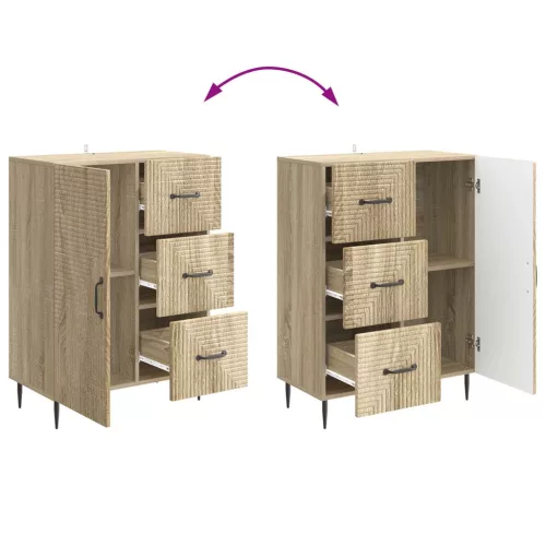  Széf fiókkal Sonoma Tölgy 66 x 34,5 x 89,5 cm Szerelt Fa