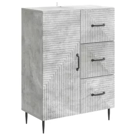  Széf fiókkal Betonszürke 66 x 34,5 x 89,5 cm Szerelt Fa