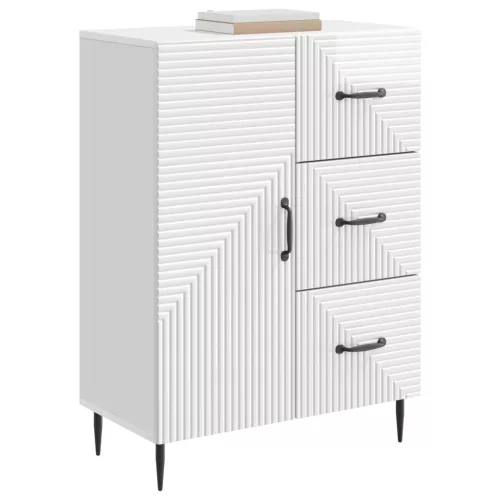  Széf fiókkal Magasfényű Fehér 66 x 34,5 x 89,5 cm Szerelt Fa