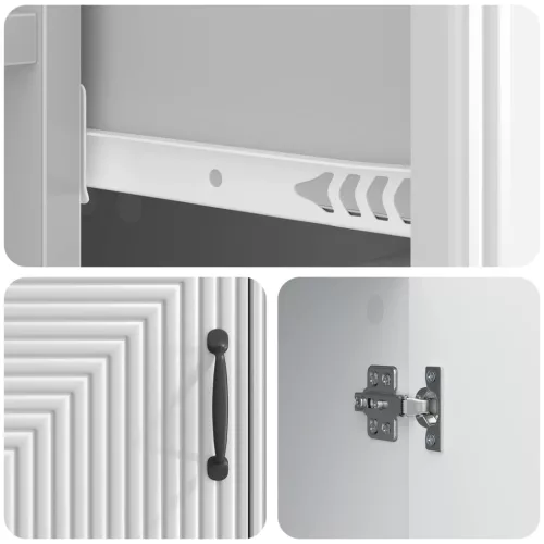  Széf fiókkal Magasfényű Fehér 66 x 34,5 x 89,5 cm Szerelt Fa