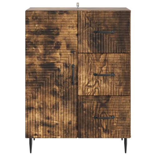  Széf fiókkal Füstös Tölgy 66 x 34,5 x 89,5 cm Szerelt Fa